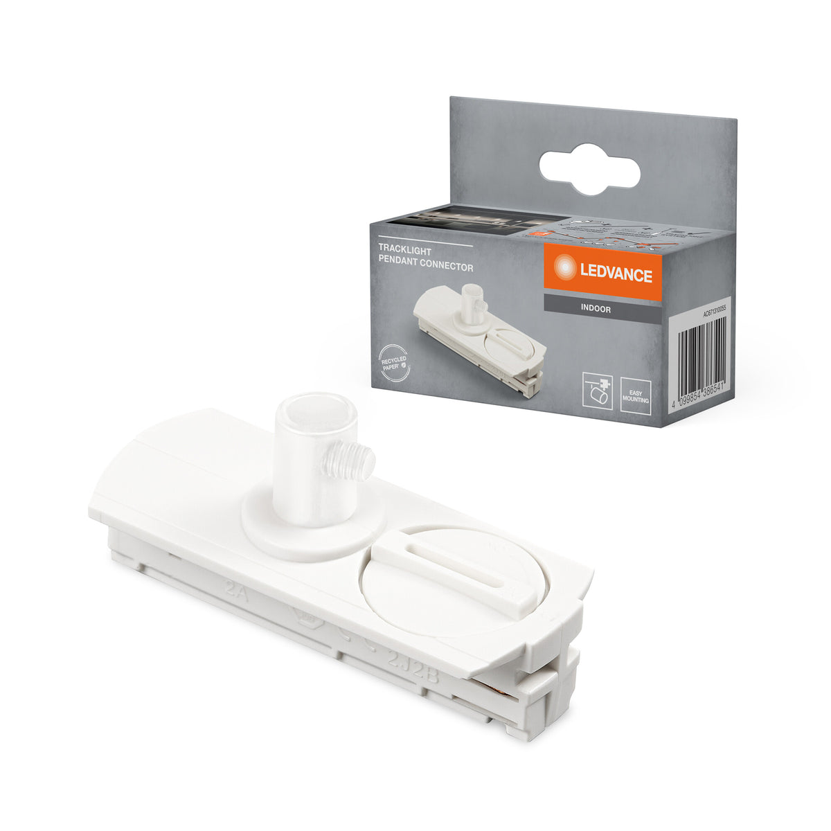 LEDVANCE Conexión para lámparas colgantes, accesorio para el sistema de rieles, blanco, IP20, plástico