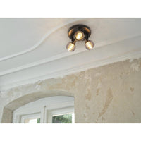 Lámpara de techo OSRAM DECOR Spot Firefly, negra, bombilla OSRAM incluida, 3 x 2,8 W, E14