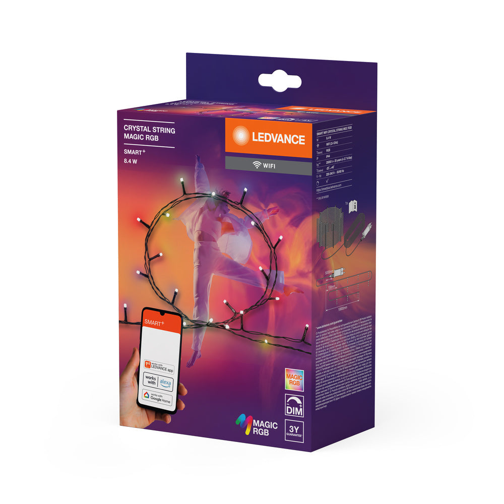 LEDVANCE Wifi SMART+ Lichterkette Weihnachtsbeleuchtung mit 200 LEDs, Magic RGB, dimmbar, 8,4W, 20m-LEDVANCE Shop