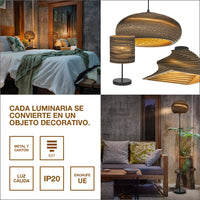 Lámpara colgante OSRAM DECOR con bola de cartón marrón, E27
