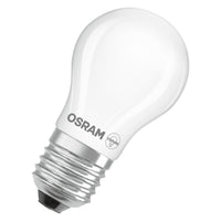 OSRAM LED CLASSIC P, eficiencia energética A, lámpara LED, cristal sin plomo, mate, 1,2 W, (equivalente a 25 W), 255 lm, blanco cálido, 2700 K, Clase de eficiencia energética: A, CRI 80