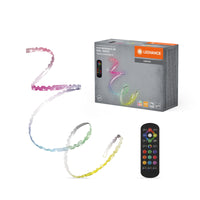 LEDVANCE Flex Tira LED RGBW flexible de 3 m, con mando a distancia, autoadhesiva, regulable, con batería y accesorios de montaje