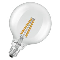 LÁMPARAS LED DE OSRAM, CLASE DE EFICIENCIA ENERGÉTICA A, FILAMENTO CLÁSICO Globe , lámpara LED, cristal sin plomo, transparente, 7,2 W, 1521 lm, blanco cálido, clase de eficiencia energética: A