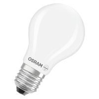 LÁMPARAS LED DE OSRAM, CLASE ENERGÉTICA A, EFICIENCIA ENERGÉTICA FILAMENTO CLÁSICO A en forma de A, lámpara LED, cristal sin plomo, mate, 3,8 W, 806 lm, blanco cálido, clase de eficiencia energética: A