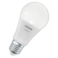 OSRAM SMART+ MATTER Classic formas multicolor en forma de A, bombilla LED, mate, 9 W, 806 lm, de 2700 a 6500 K, Matter, compatible con altavoces inteligentes, regulable