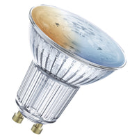 OSRAM SMART+ ZIGBEE Spot Temperatura de color regulable  en formato PAR16, foco LED, cristal, 4,7 W, 350 lm, de 2700 a 6500 K, Zigbee, compatible con altavoces inteligentes, regulable