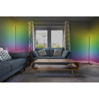 Lámpara de pie OSRAM Matter SMART+ Floor Corner Slim, con mando a distancia, negra, 2000 mm, RGB + Tunable White (TW)