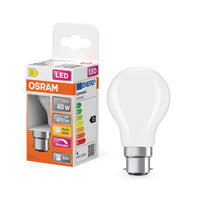 Lámpara LED OSRAM Retrofit CLASSIC P DIM 4,8 W 827 Frosted B22d, 470 lm, 2700 K, Blanco cálido