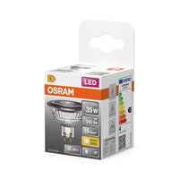 OSRAM MR16 LED Reflektorlampe mit GU5.3 Sockel, Warmweiss (2700K), Glas Spot, 3,80W, Ersatz für 35W-Reflektorlampe