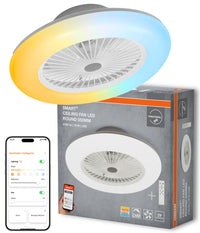 Ventilador de techo OSRAM SMART+ con tecnología WiFi, redondo, 550 mm + control remoto