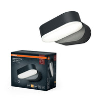 OSRAM ENDURA Style Mini-Spot: aplique LED para exterior, luminoso y funcional, en gris oscuro, con cabezal giratorio de 340°, protección IP44, ideal para iluminar la entrada