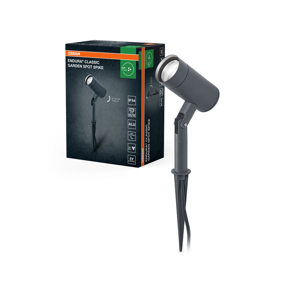 OSRAM ENDURA Garden Außen-Spießleuchte, schwarz, GU10
