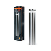 Lámpara de pared exterior OSRAM ENDURA Style Cylinder de 50 cm, 6 W, 3000 K, 660 lm, diseño moderno en acero inoxidable, IP44 para fachadas y entradas