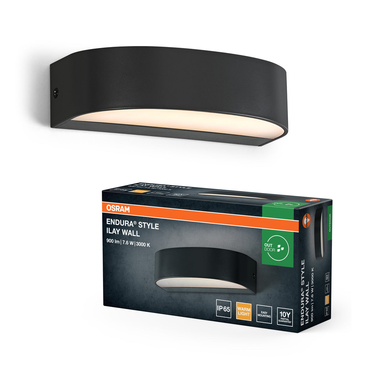 Lámpara de exterior OSRAM ENDURA STYLE ILAY WALL, 7,6 W, 450 lm