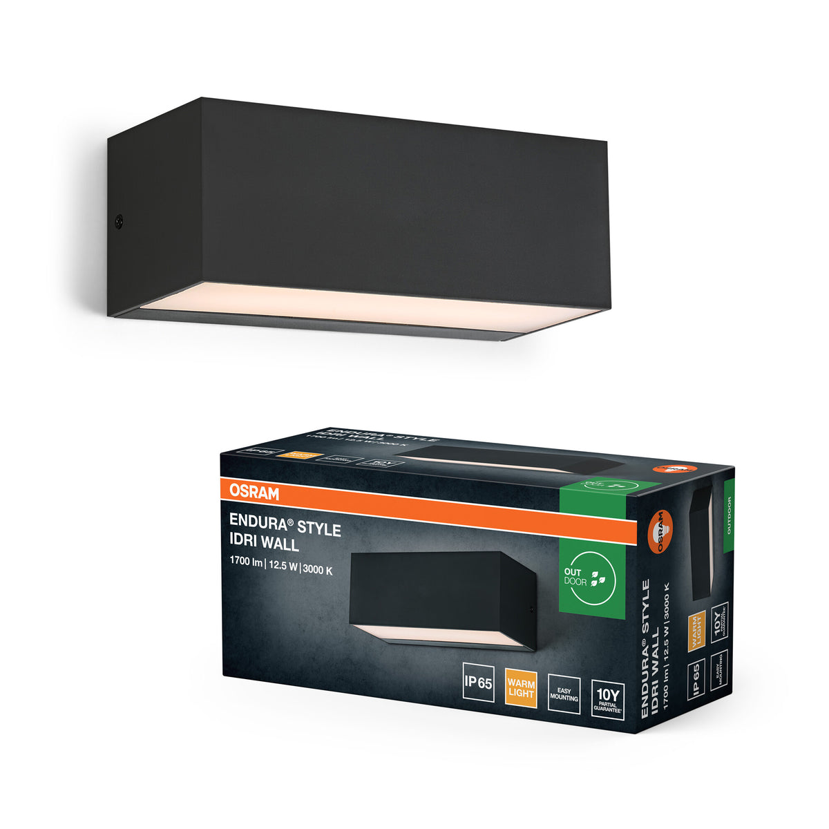 Lámpara de exterior OSRAM ENDURA STYLE IDRI WALL, 12,5 W, 700 lm