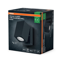 Aplique de pared para exterior OSRAM ENDURA Classic Cube, negro GU10