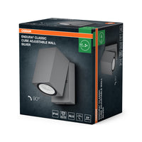 OSRAM ENDURA Classic Cube Außen-Wandleuchte, silber, GU10