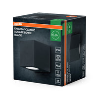 Aplique de pared exterior OSRAM ENDURA Square Down, negro, GU10