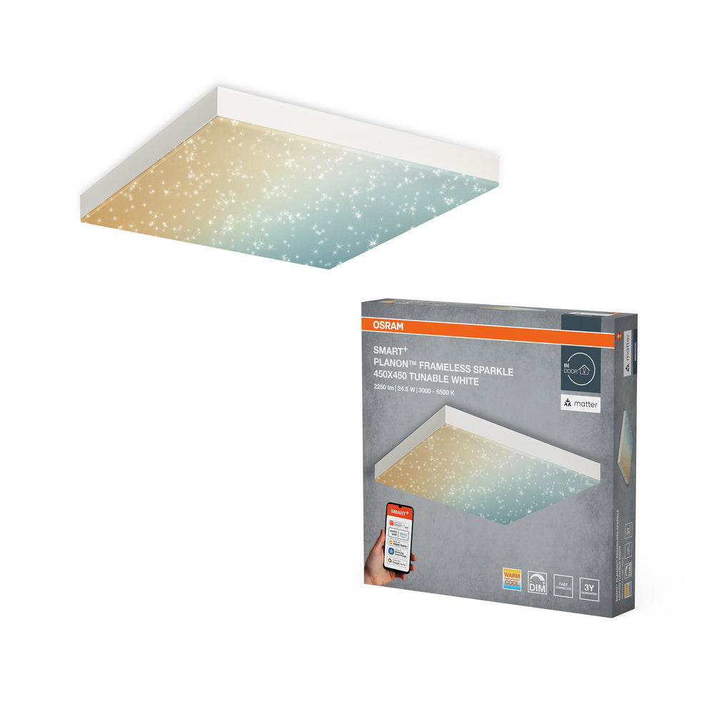 OSRAM Matter SMART+-Glitzer-Panelleuchte 450X450, 24,5W