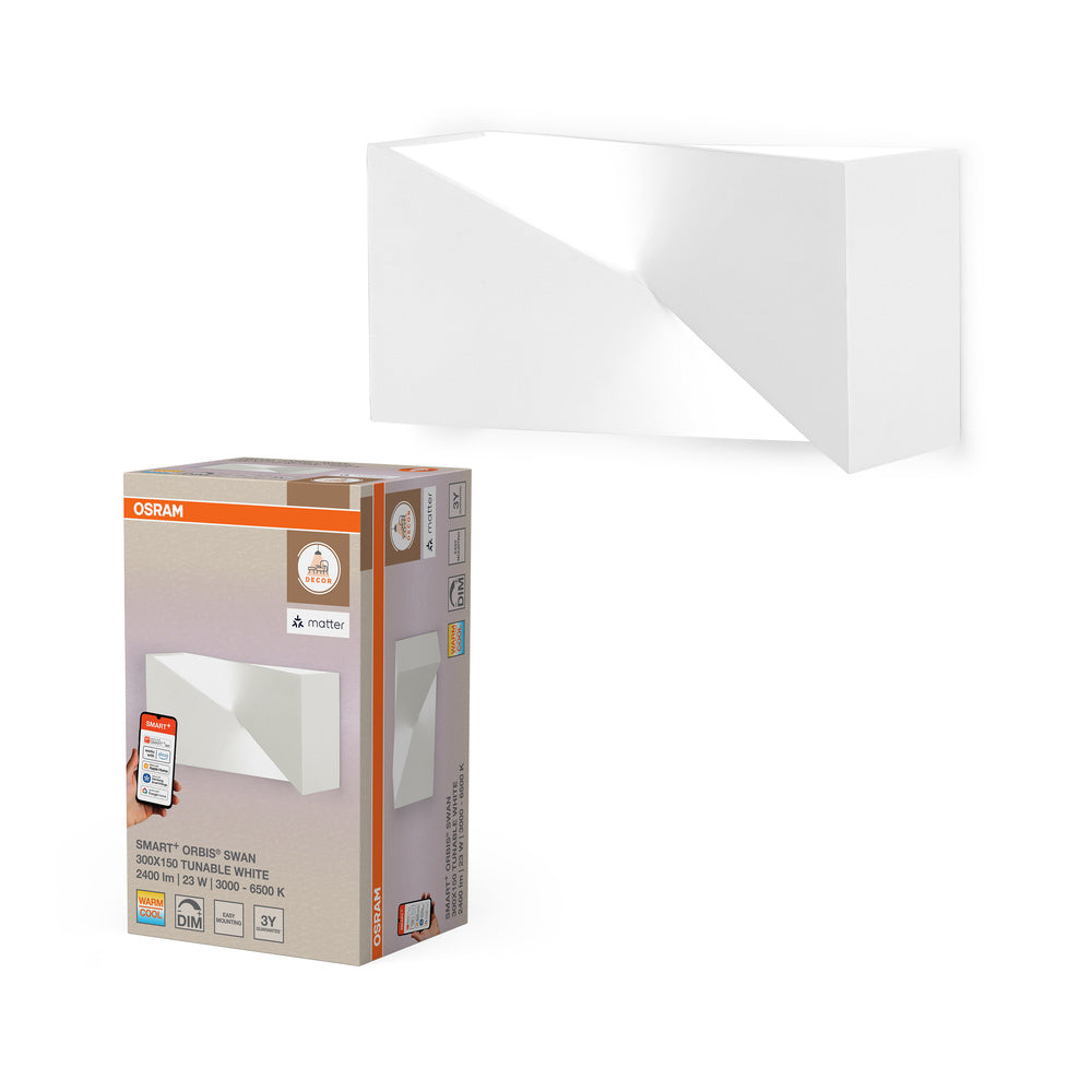 Aplique LED OSRAM Matter SMART+ ORBIS SWAN 30x15cm Tunable White 23W / 3000-6500K blanco
