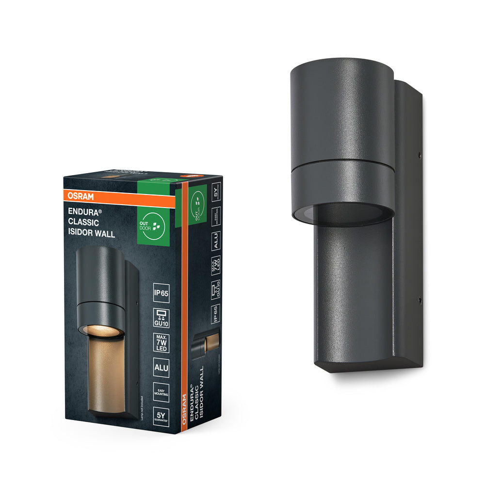 OSRAM ENDURA CLASSIC ISIDOR W Außenwandleuchte, dunkelgrau