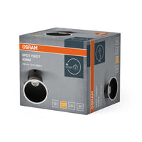 OSRAM SPOT TWIST Ø 93mm downlight, negro, 10W, 800lm, 830 WT