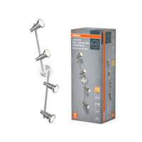 OSRAM LED SPOT BRUSHED SILVER Deckenleuchte, GU10, 4 x 2.6W, 2700K