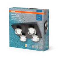 Lámpara de techo para baño OSRAM ORBIS Flame de 22 W, clic, CCT, IP44, color negro