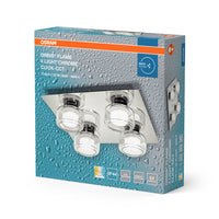 Lámpara de techo para baño OSRAM ORBIS Flame de 22 W, clic, CCT, IP44, cromada