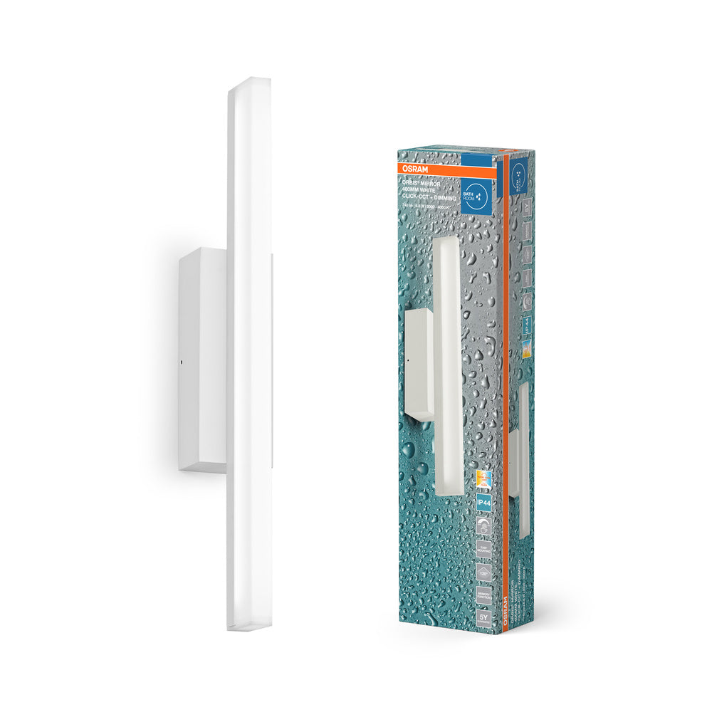 OSRAM Orbis Mirror Badezimmer, Spiegelleuchte, Click-CCT, 6.8W, 40cm, weiß, IP44