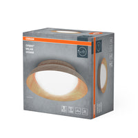 Lámpara de techo OSRAM ORBIS MILAN de 305 mm, color madera, 2 bombillas E27
