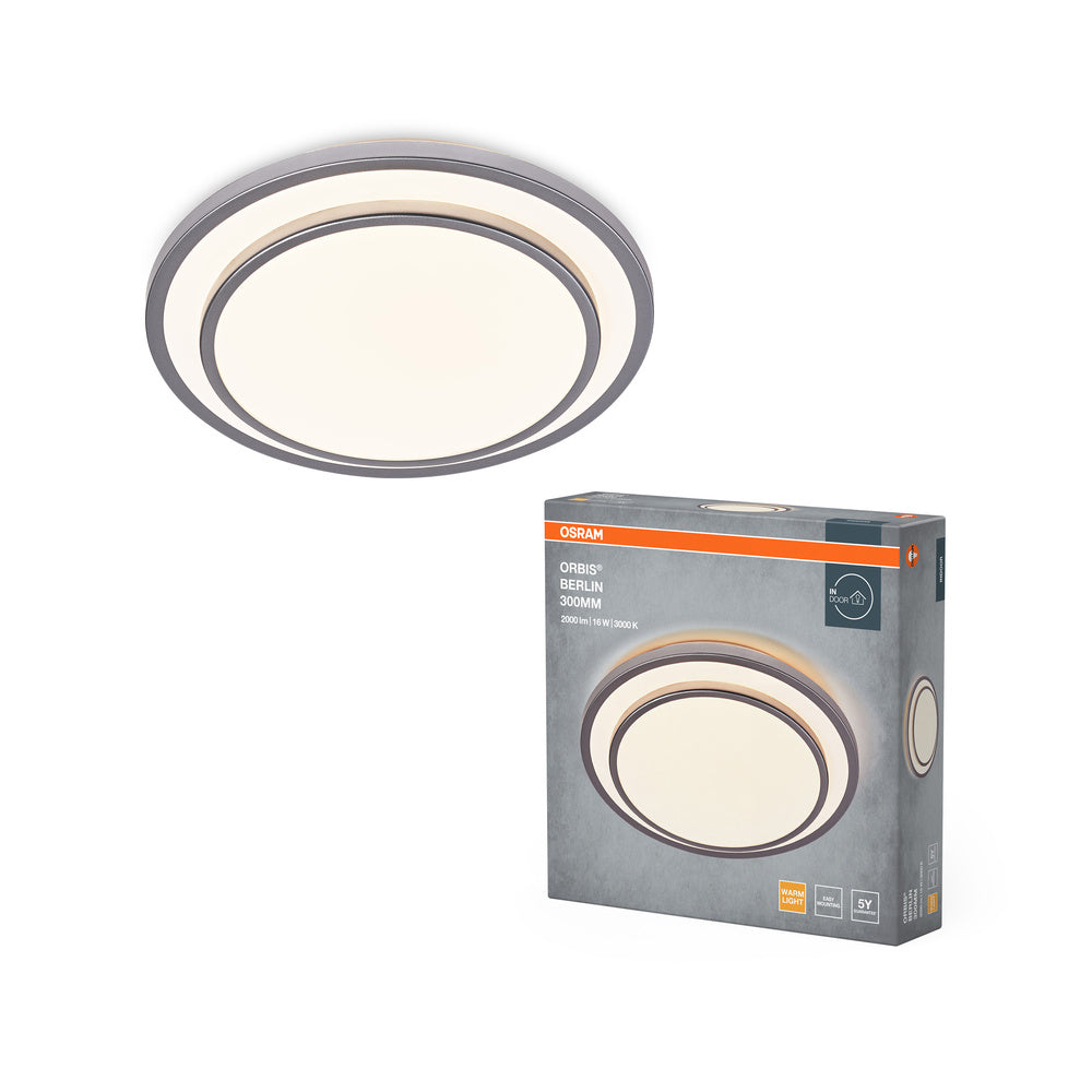 OSRAM ORBIS BERLIN Deckenleuchte, silber, 16W, 2000lm