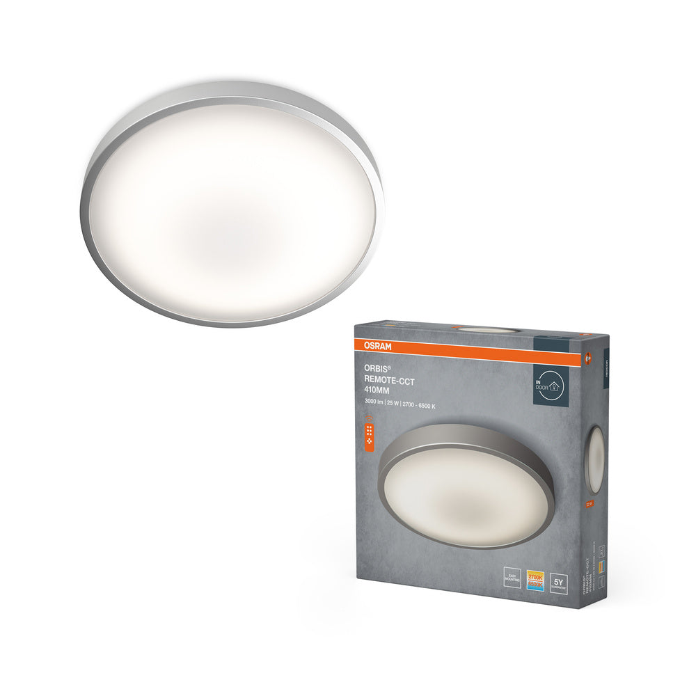 Lámpara de techo OSRAM ORBIS® CCT/DIM Remote-CCT 410 mm 25 W, 1800 lm, 2700…6500 K, blanco regulable