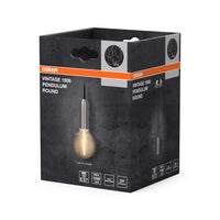 Lámpara colgante OSRAM Vintage 1906® REDONDA E27, cromada
