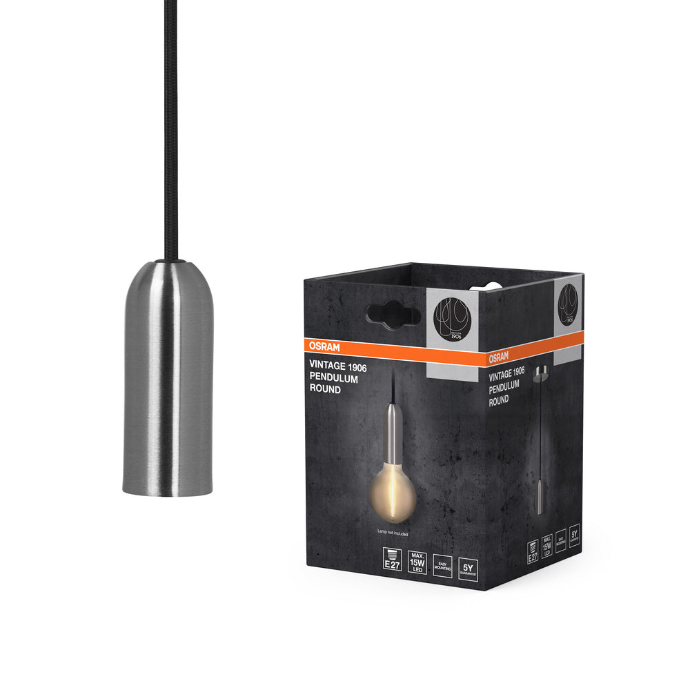 Lámpara colgante OSRAM Vintage 1906® REDONDA E27, cromada