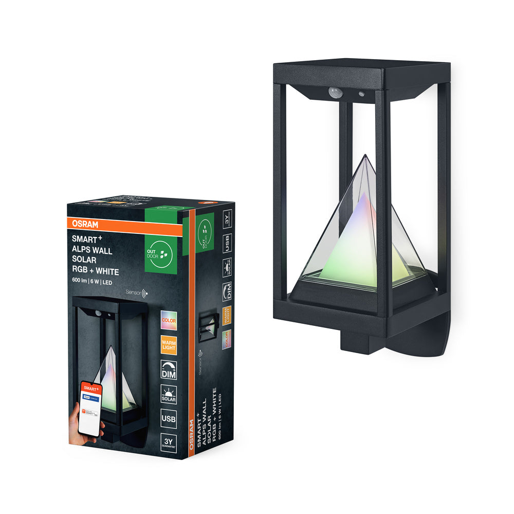 OSRAM SMART+ Outdoor Bluetooth Solar-Wandleuchte, Sensor