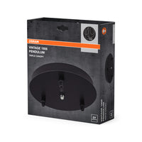 OSRAM Vintage Edition 1906, cubierta negra, soporte para lámparas de péndulo OSRAM Vintage 1906, carcasa de aluminio
