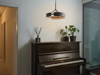 Lámpara colgante OSRAM DECOR Curve de fieltro, 33 W, 830 gris oscuro