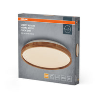 Lámpara de techo OSRAM ORBIS Alison de 36 W regulable Click-DIM, 500 mm, decoración de madera