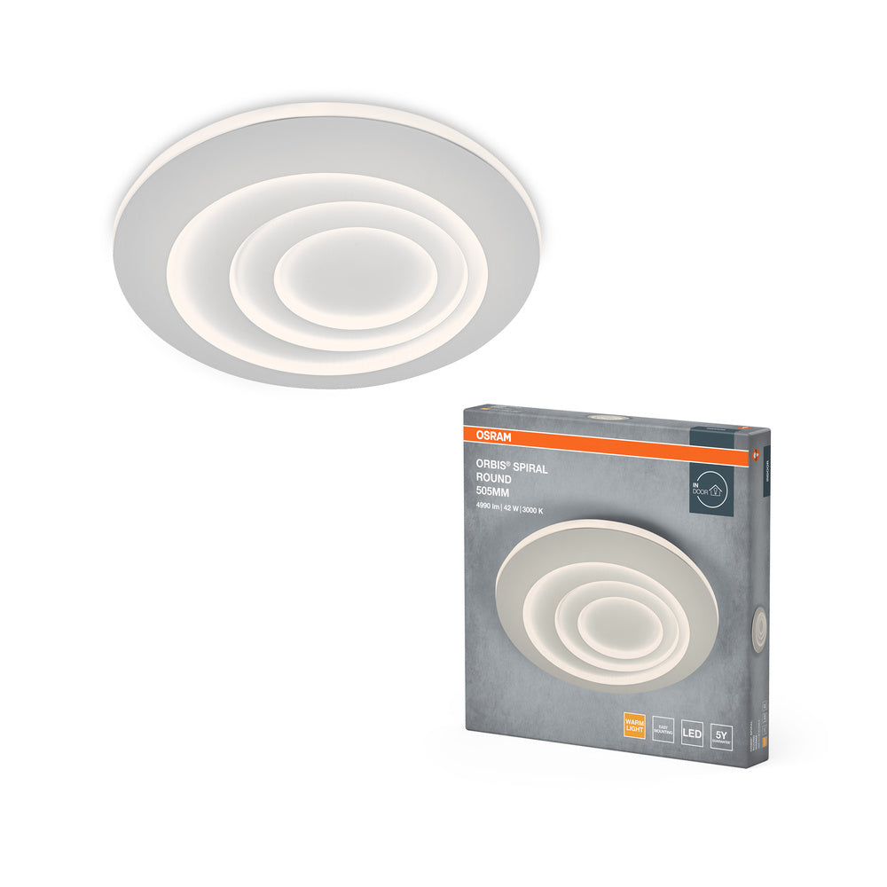 OSRAM ORBIS SPIRAL ROUND Deckenleuchte, weiß, 42W, 4000lm