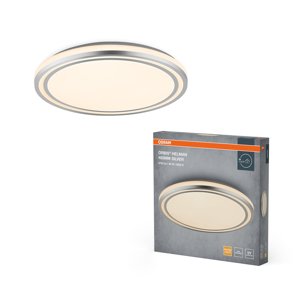 Lámpara de techo OSRAM ORBIS Helman 36W 2500lm blanco/plata