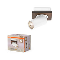 Lámpara de techo/pared OSRAM DECOR SPOT MERCURY, 1 x 3,4 W, aspecto madera, blanco