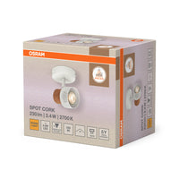 Lámpara de techo OSRAM DECOR SPOT CORK, 1 x 3,4 W, 230 lm, blanca