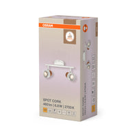 Lámpara de techo OSRAM DECOR SPOT CORK, 2 x 3,4 W, 460 lm, blanca