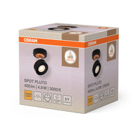 Aplique de pared OSRAM DECOR SPOT PLUTO, 4,8 W, 300 lm, negro