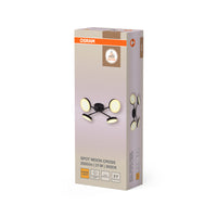 Lámpara de techo OSRAM DECOR Spot Moon, negra, 4 focos en forma de cruz, 21 W