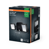 Foco con sensor a pilas OSRAM, luz de exterior, negro, 10 W