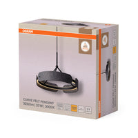 Lámpara colgante OSRAM DECOR Curve de fieltro, 33 W, 830 gris oscuro