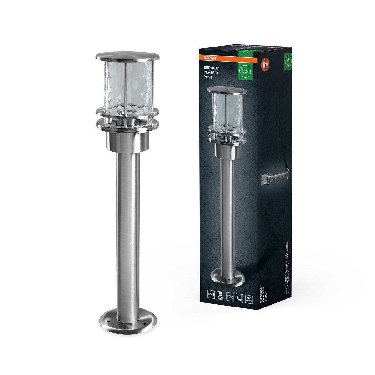OSRAM ENDURA Classic Außenleuchte 55cm aus Edelstahl