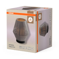 Lámpara de mesa OSRAM DECOR Stripes 1xE14 Gris oscuro